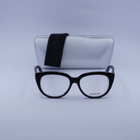 Balenciaga BB0131O 001 Cat Eye Eyeglasses 53mm - Black - Picture 3 of 9